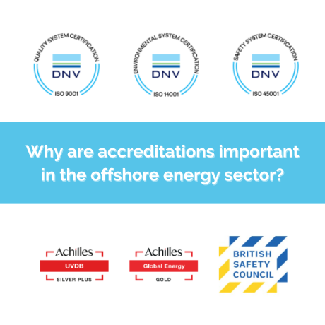 Why are accreditations important in the offshore energy sector?